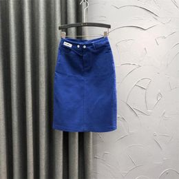 Skirts 2023 Spring Summer Casual Women Lady White Black High Waist Solid Color Stretch Pencil Denim Skirt Womens Elastic Jeans