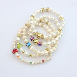 Link Bracelets 10pcs/lot Exquisite Pearl Freshwater Pearls With Glass/copper Beads Bead DIY Wholesale