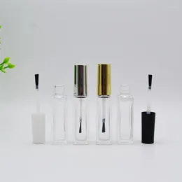 Storage Bottles 10/30/50pcs 10ml Empty Nail Polish Bottle Brush Square Sub Package Container Cosmetic Pot DIY