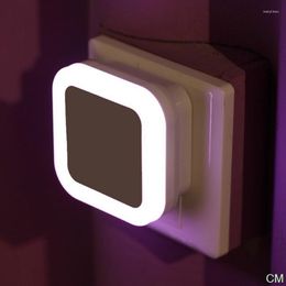 Night Lights 4 Colour AC110-220V LED Light For Baby Mini 0.5W Control Auto Sensor Bedroom Lamp Square