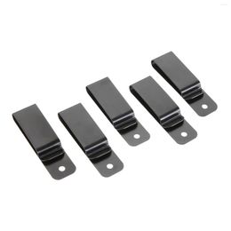 Hooks 1/5Pcs Metal Black Spring Buckle Belt Sheath Clip Clasp Leather Craft For Pockets Wallet Key Hooker DIY Waist Clips