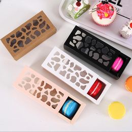 Gift Wrap Cookies Storage Macaron Packing Box Biscuit Paper Package Candy Container Baking Accessories Wedding