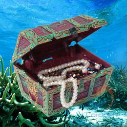Decorations Aquarium Fish Tank Ornament Air Treasure Chest Water Spectra Bubble Decor