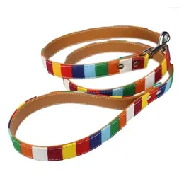 Dog Collars Leash PU Leather Pets Rope Solid Running Buldog Belt Puppy Cat Harness Lead Leashes For Small Dogs