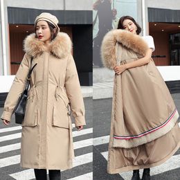 Women's Trench Coats Winter Jacket Women Parkas Hooded Thick Down Cotton Padded Parka Female Removable Inside Long Jackets