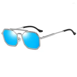 Sunglasses Brand Designer Small Square Mens Womens Vintage Retro Polygon Metal Frame Sun Glasses Fashion Luxury