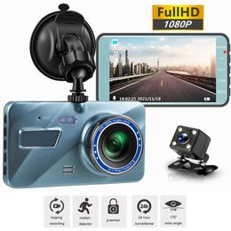 Other Electronics 24H Dash Cam Car DVR Camera Video Recorder Rear View Dual Lens Full HD GSensor Cycle Recording Video Mirror Recorder Black Box J230427