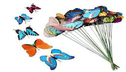 7cm Artificial Butterfly Garden Decorations Simulation Butterfly Stakes Yard Plant Lawn Decor Fake Butterefly Random GB960253v2218852