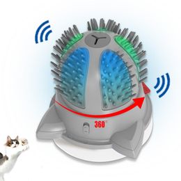 Toys Automatic Cat Toys Rotary Massage Comb Smart Cat Electronic Toys Can Glow Wall Suction Mode Pet Games with Catnip Teases Cats