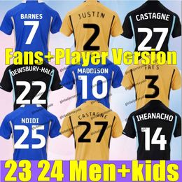 23 24 Leicester Soccer Jerseys BARNES Tielemans Home Away VARDY MADDISON IHEANACHO AYOZE NDIDI DAKA LOOKMAN City Home 2023 2024 Vardy _Jersey