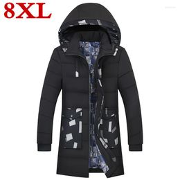 Men's Down Plus Size 8XL 7XL 6XL 5XL Quality Warm Jacket Windproof Casual Outerwear Thick Medium Long Coat Men Parka