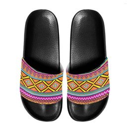 Slippers Nopersonality Ethnic Seamless Pattern Women Aztec Tribal Art Print Sandals Summer Flip Flops Home Fashion Chinelos