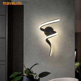 Wall Lamps Modern Creative LED Wall Lamps Minimalist Strip Decorative Iron Sconce For Living Rooms Bedroom Bedside TV Background Lights Q231127