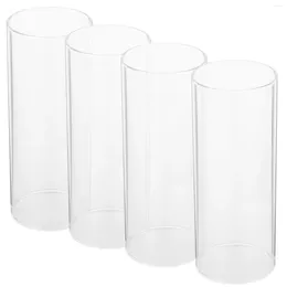 Candle Holders Transparent Glass Craft Covers Cylinder Cover Decors