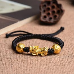 Strand Pure Copper Pixiu Feng Shui Gift Bracelet For Man And Women Handmade Good Lucky Amulet Jewellery
