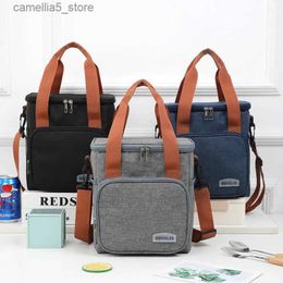 Diaper Bags Portable Kids Lunch Cooler Bag Outdoor Baby Food Thermal Picnic Lunchbox Bag Shoulder Strap Travel Waterproof Insulated Case Q231127