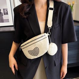 Waist Bags Women Fanny Pack Rivet Leather Shoulder Crossbody Chest Bag Ladies Fashion Desing Phone Purses