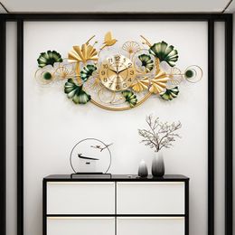 Wall Clocks Luxury Metal Gold Clock Large Modern Nordic For Bedroom Pendule Horloge Murale Home Decor Decoration Items