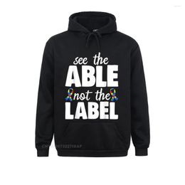 Men's Hoodies See The Able Not Label Autism Awareness Wholesale Male Sweatshirts Cool Long Sleeve Hoods VALENTINE DAY