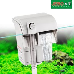 Accessories JEBO 501 Wall Mounted Hang Up Filter Slim Filter Waterfall Water Circulation External Filter for Fish Tank 3.5W 220V240V