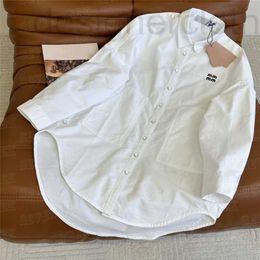 Women's Blouses & Shirts designer luxury Fashion Women White Designer Embroidery Letter T Shirt Tops Girl Lady Casual Sweatshirts JSPD