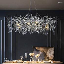 Chandeliers Dining Room Chandelier Home Decor Gloss Luxurious Crystal Lighting Italian Style Indoor Bedroom Living