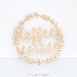 Party Decoration Custom Wooden Laser Cut Kids Name Wreath Door Wall Plaque Bedroom Sign Nursery Baby Shower Decor Wedding Home