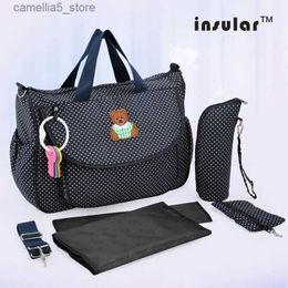 Diaper Bags Insular Hot Sale Fashion Baby Diaper Nappy Bag Colourful Baby Mommy Changing Bag For Baby Care Q231127