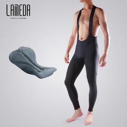 Cycling Pants LAMEDA autumn and winter windproof fleece warm men's suspender pants cycling pants mountain road bicycle pants 231124