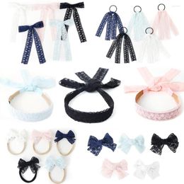 Hair Accessories Lace Floral Ribbon Hairband Colourful Elegant Hairbow Scruchy