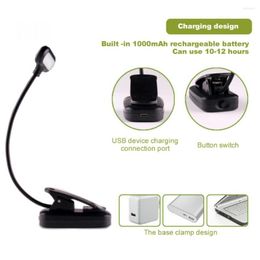 Table Lamps Travel Accessories Clip-on Flexible Mini Usb Light Reading Lamp Bedside Dormitory Adjustable Led