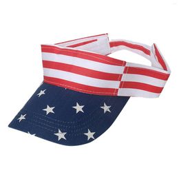Wide Brim Hats Visors Hat Fashion Independence Day Printing Summer Pattern Sunshade Comfortable With Ear Rays Visor