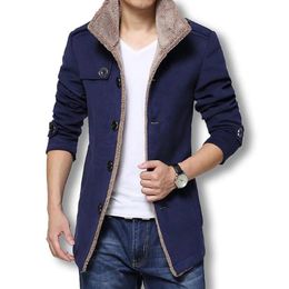 Men's Trench Coats Winter Long Wool Coat Men Jackets And s Slim Fit Mens Windbreaker High Quality Trench Plus Size 4XL Jacket 231127
