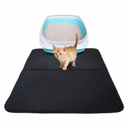 Mats Gomaomi Cat Litter Mat Waterproof Double Layer Kitty Litter Mat Traps Litter from Box and Paws