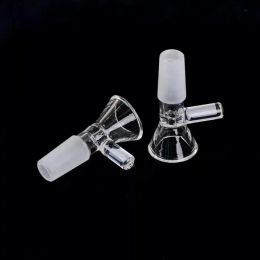 14mm 18mm Male Glass Bowl Clear Color For Hookahs Bong With Handle Smoking Tool Slide Bowls Water Piece LL