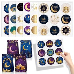 Gift Wrap 20 Sheets Decoration Supplies Home Decor DIY Lable Seal Stickers EID Mubarak Sticker Islamic Muslim