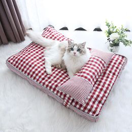 Mats Four Seasons General Pet Mattress Can Be Removable and Washable Dog Mattress Kennel Celebrity Sleeping Pad Korean Cat Nest.