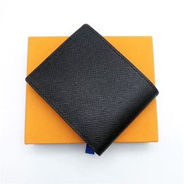 Designer mens wallets Short wallets Long Wallets Real Leather Top quality classic flower plaid bifold wallet with box dustbag 6 co193P