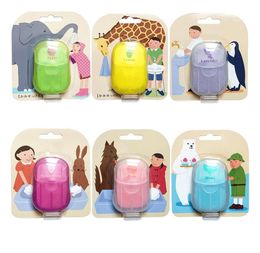 Outdoor Travel Soaps Paper Hand Wash Bath Clean Fragrant Tablets Disposable Boxed Soap Portable Mini Soap Paper238S261G5953484