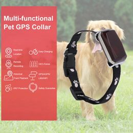 Trackers Waterproof Pet GPS Tracker AGPS LBS Wifi Tracker Realtime Tracking Collar Dog Cat Find Device Bell Rings Tracking Locator