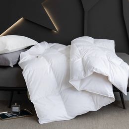 Goose Down Peather Comforter queen-size для всех сезонных, 750 заливных пуховых вставки, 100 хлопчатобумажных раковинов, пушистая коллекция отелей Do Do