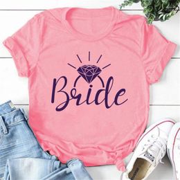 Women's T Shirts I Do Crew Bride Women Shirt Maid Of Honor Evjf Tshirt Bridesmaid Wedding Party Ladies Tee Tops Camisetas Mujer