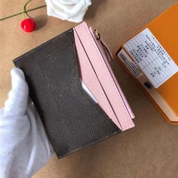 High quality New Fashion Classic Purse women Wallets Card holder Womens Stripes Textured Wallet Short Small Purses With dust bag a2083