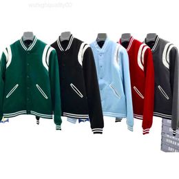 Men Women Luxury Slp Baseball Uniform Panelled Patchwork Brand Jacket Windbreaker Coat Outdoor Streetwear Clothes Oversized Athleisure
