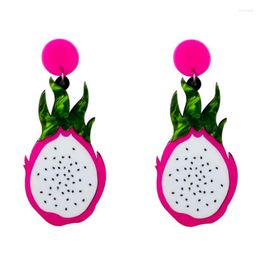 Dangle Earrings FishSheep Korean Lovely Pitaya Acrylic Drop For Women Resin Dragon Fruit Food Big Fashion Jewelry