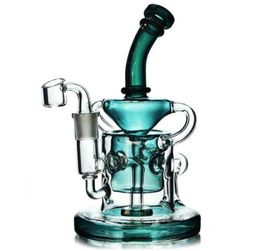 glass bong beaker bong with spiral percolator coil condenser flower bowl helix perc Oil Rig Bubbler water pipes glass pipe Glass b7363545