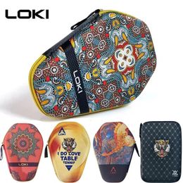 Table Tennis Sets LOKI Multicolored Portable Table Tennis Racket Cover Bag Durable Hard Ping Pong Bat Protection Case Big Capacity 231127