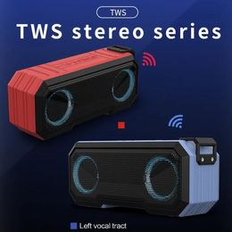 360° Surround HIFI Bass Loudspeaker Dual Subwoofer Bluetooth Speaker With Led Breathing Light IPX7 Waterproof Mobile Power Bank