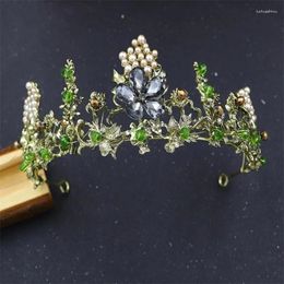 Hair Clips European Retro Bridal Crown Baroque Black Rhinestone Dress Accessories Wedding Headwear Batch