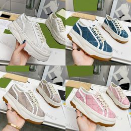 Designer Screener Sneakers Women Thick Soled Canvas Shoes High Top Low Top Comfortable Sneaker Spring Summer New High Rise Canvas Shoe Printed Embroidery Style